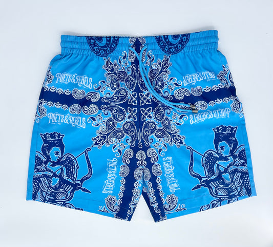 OCEAN BLUE ANGEL BANDANA SHORT